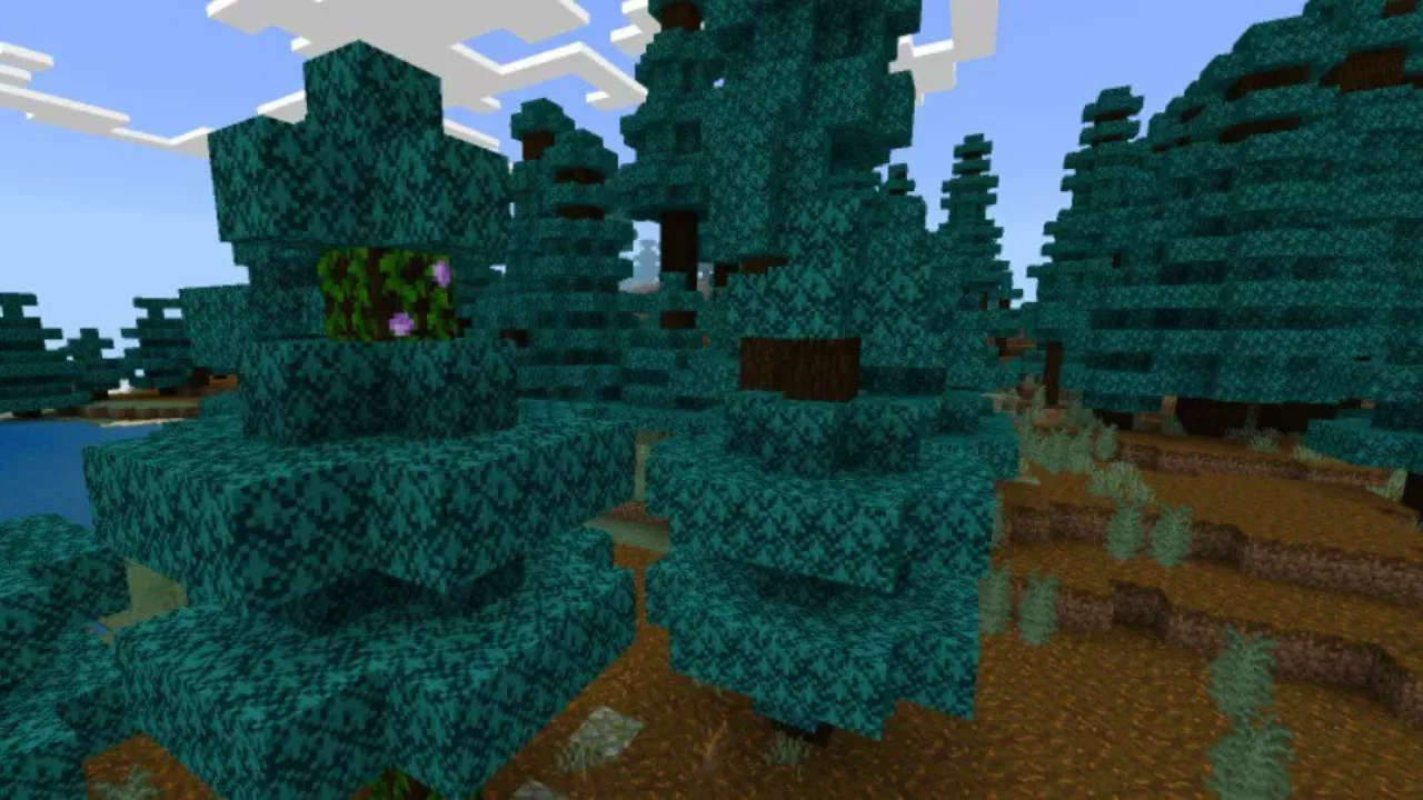 Coniferous Forest from Grass Texture Pack for Minecraft PE