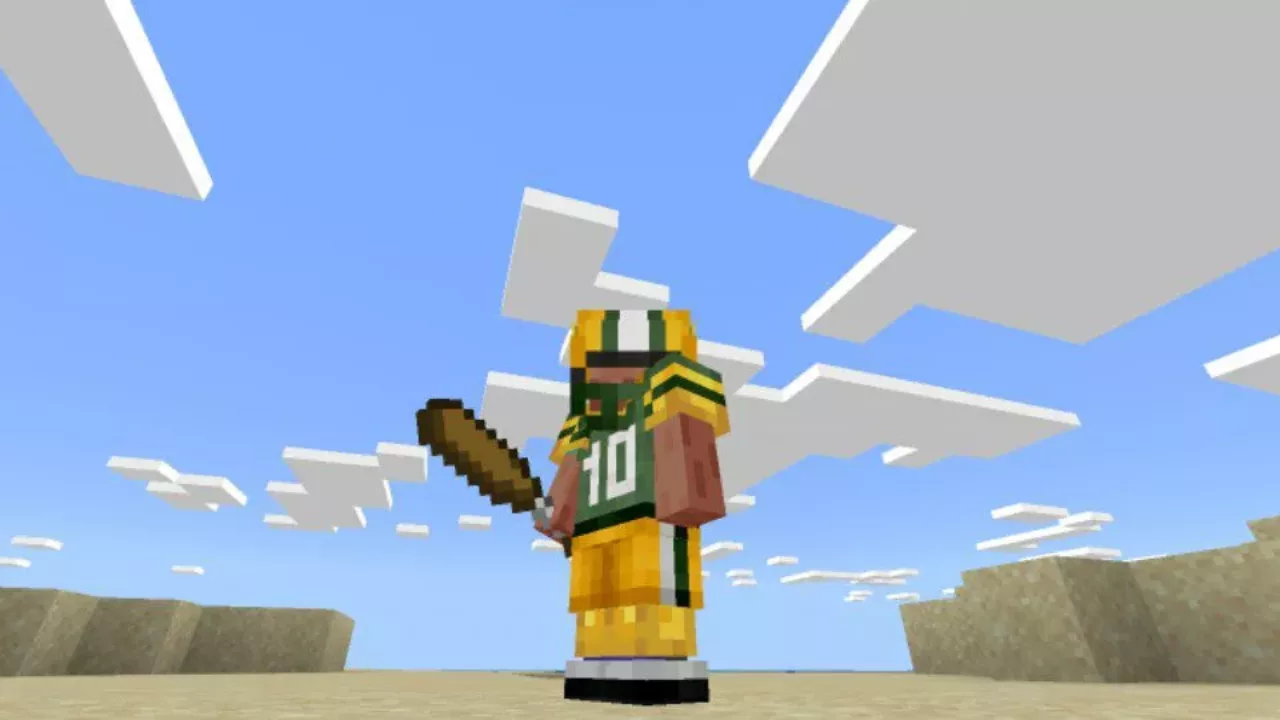 Footbal Player from City Texture Pack for Minecraft PE