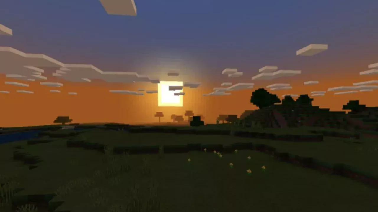 Sunset from RTX Texture Pack for Minecraft PE