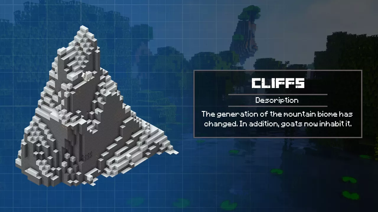 Cliffs from Minecraft PE 1.17