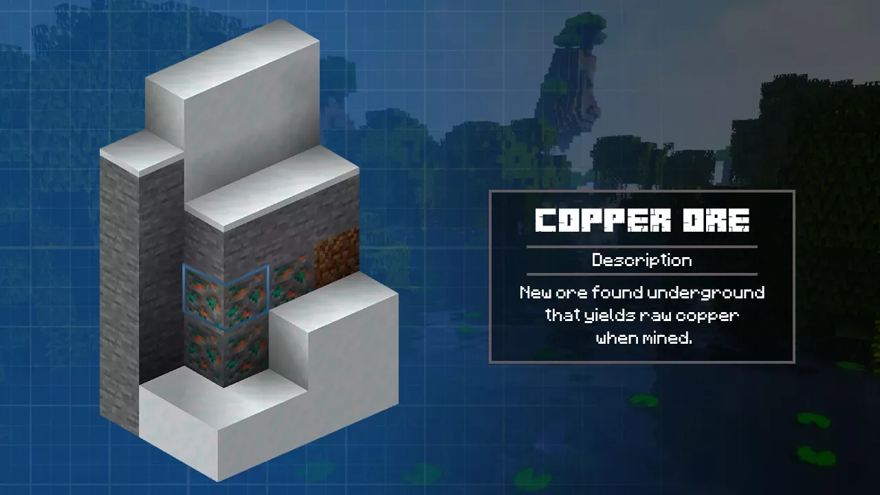 Copper Ore from Minecraft PE 1.17