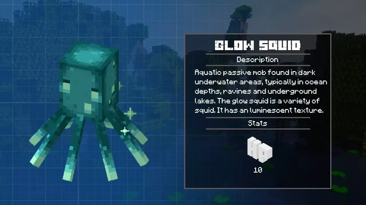 Glow Squid from Minecraft PE 1.17