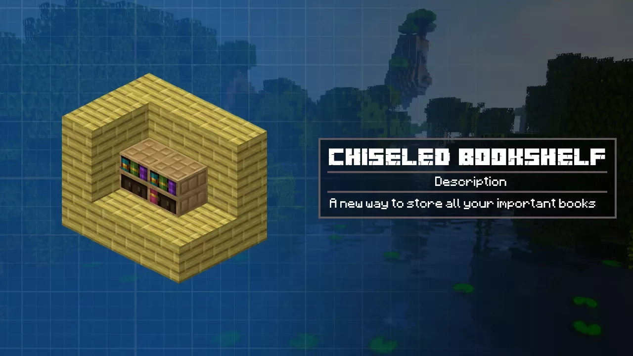 Chiseled Bookshelf from Minecraft PE 1.20