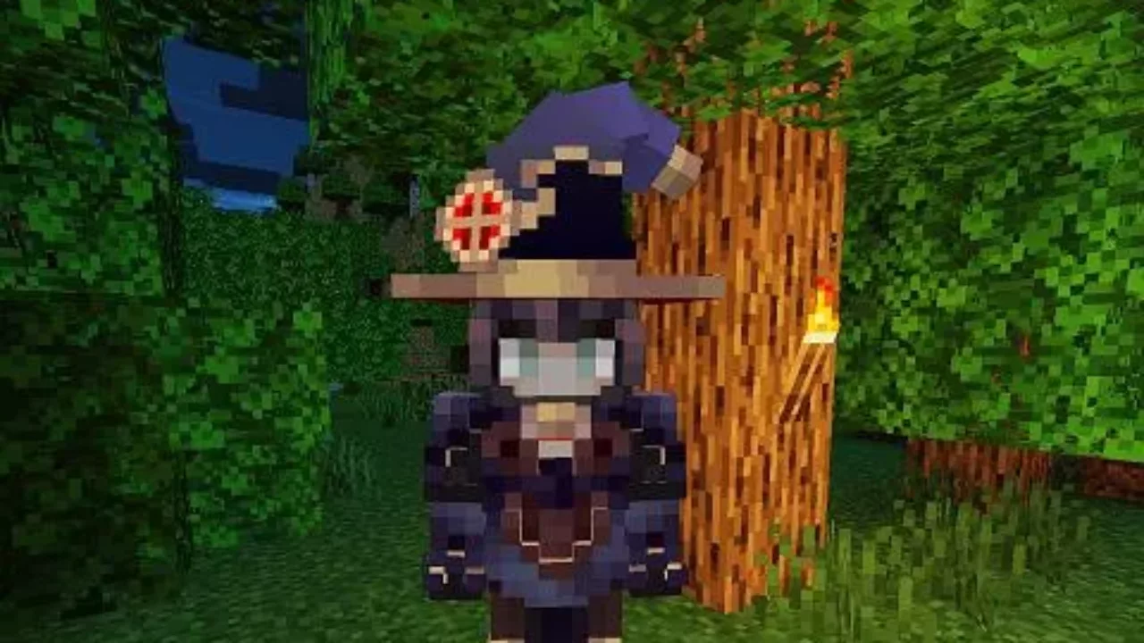 Witch character from Anime Universe Mod for Minecraft PE
