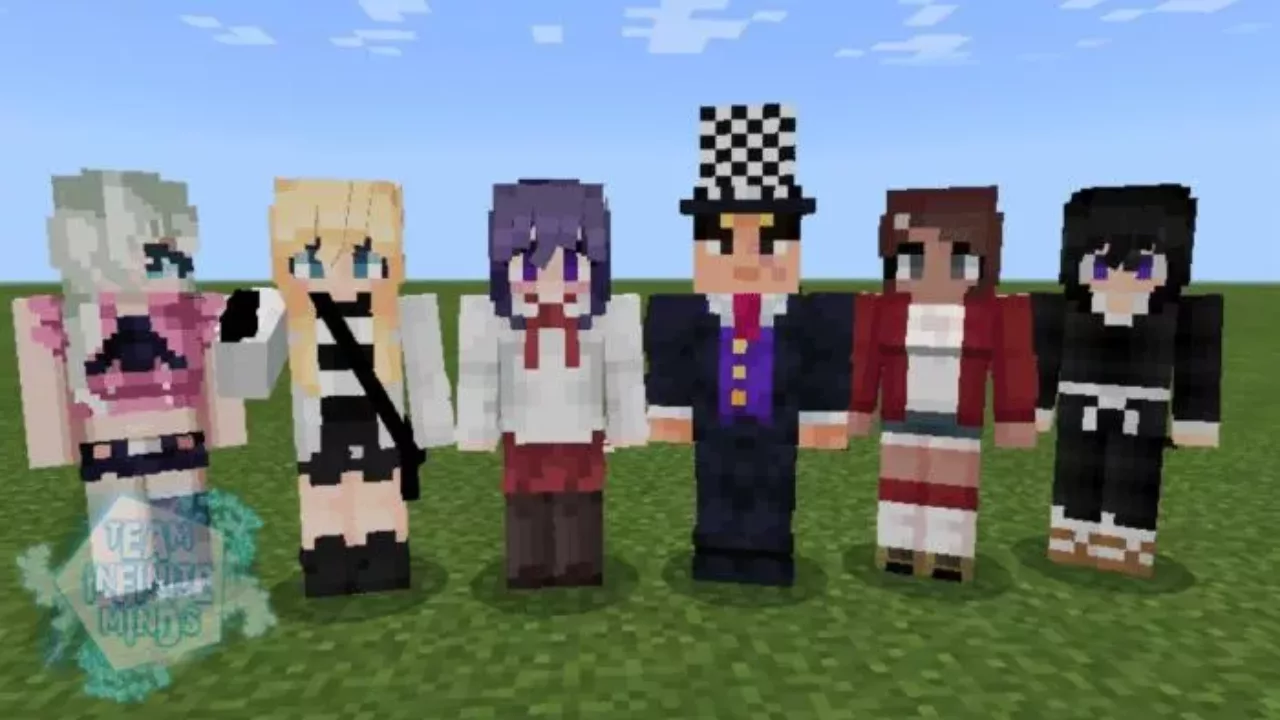 Characters from Anime Universe Mod for Minecraft PE