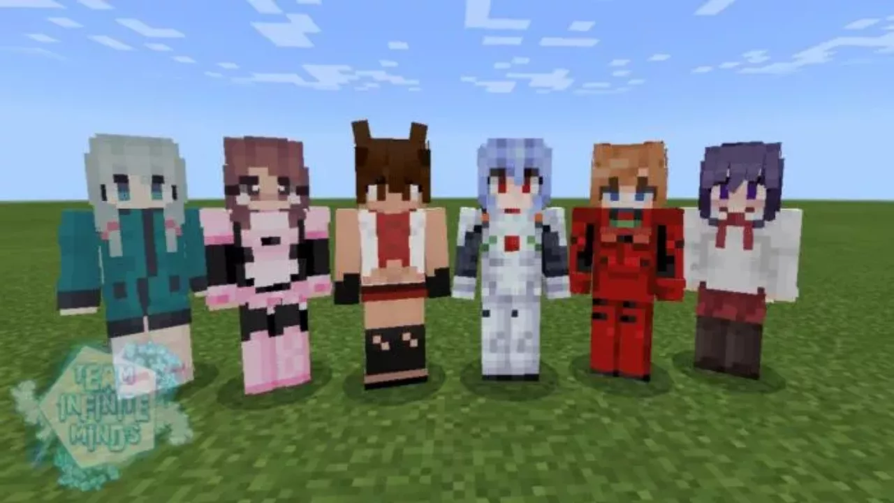 Characters from Anime Universe Mod for Minecraft PE