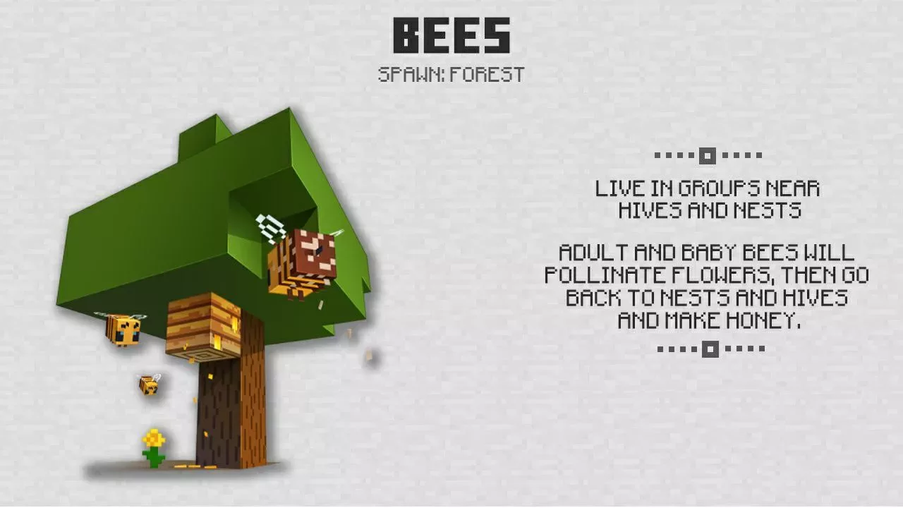Bees from Minecraft PE 1.14