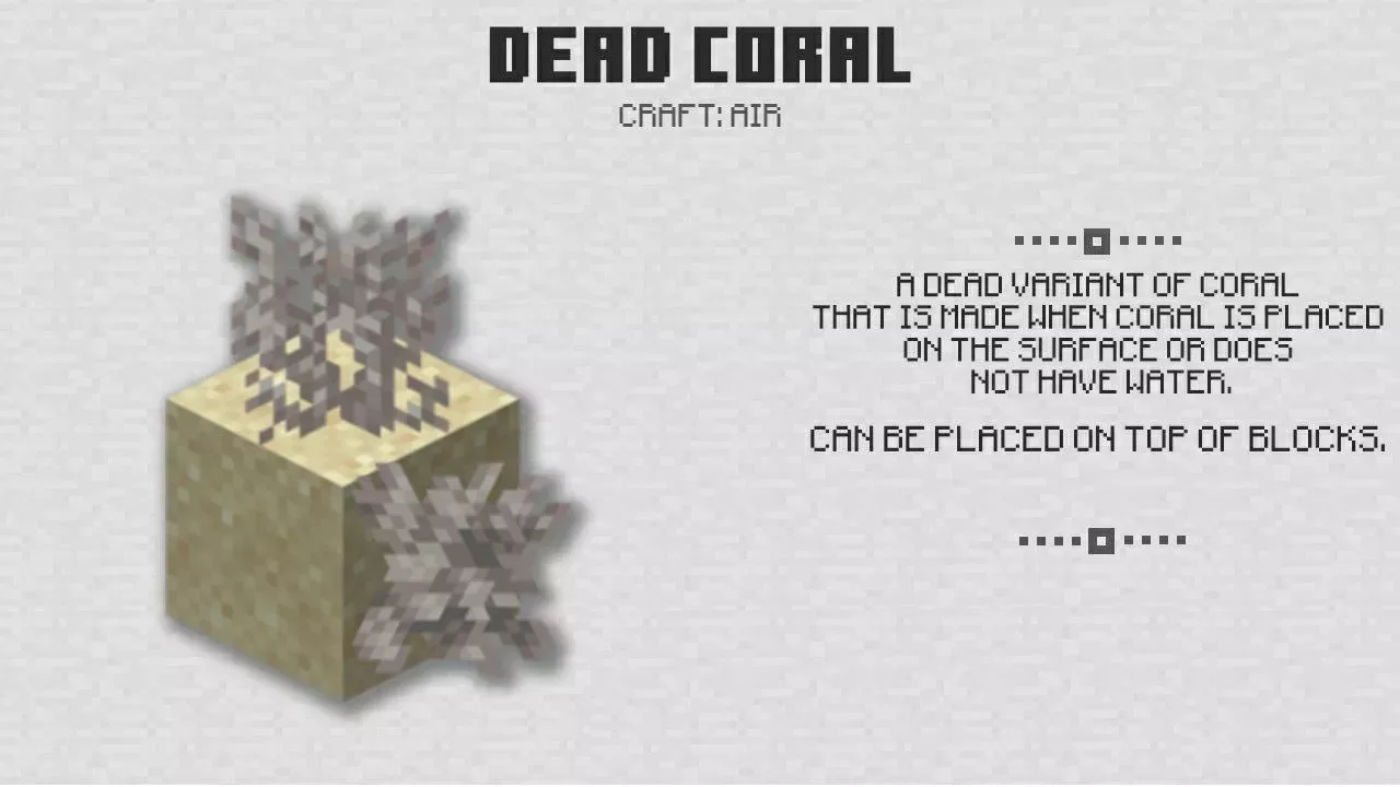 Dead Coral from Minecraft PE 1.13