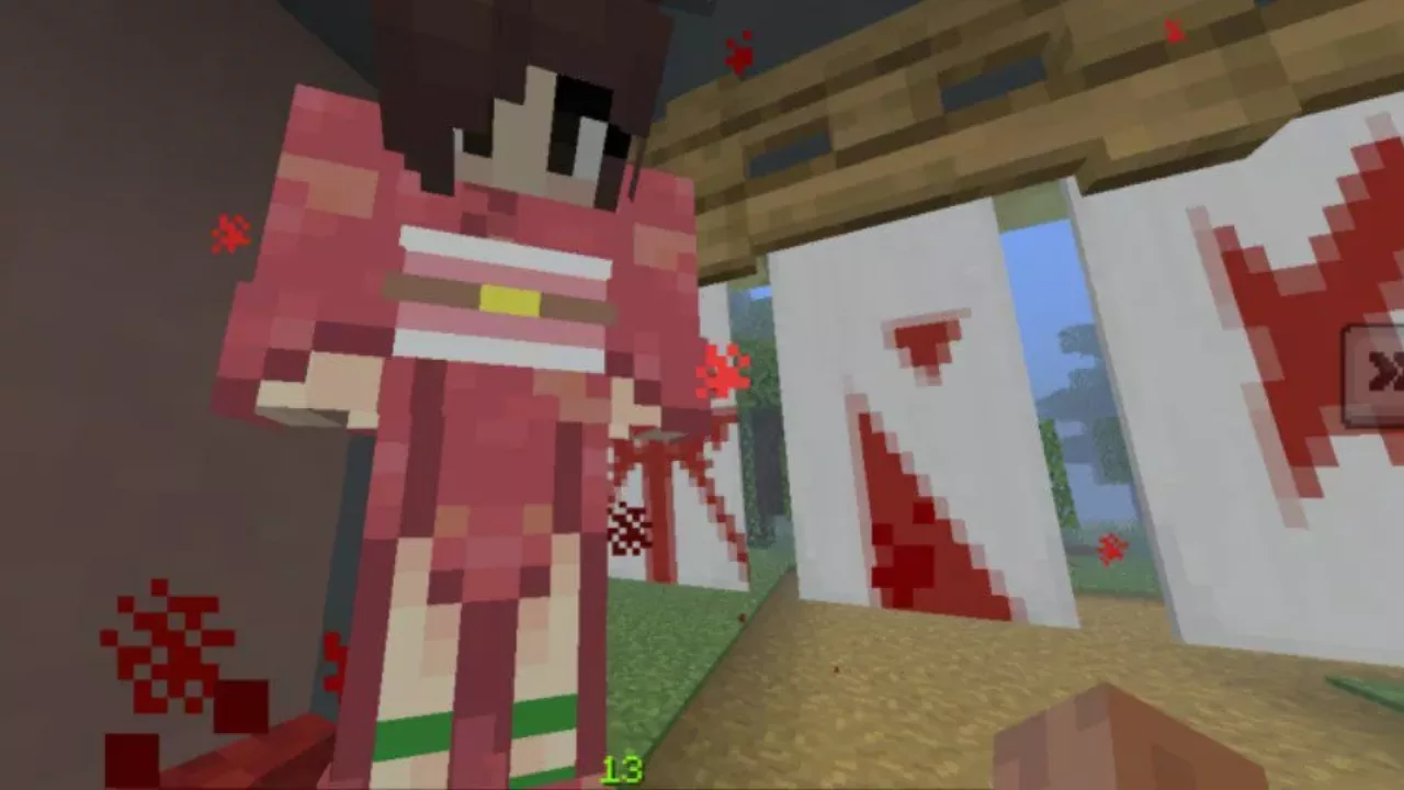 Girl from Demon Slayer Mod for Minecraft PE
