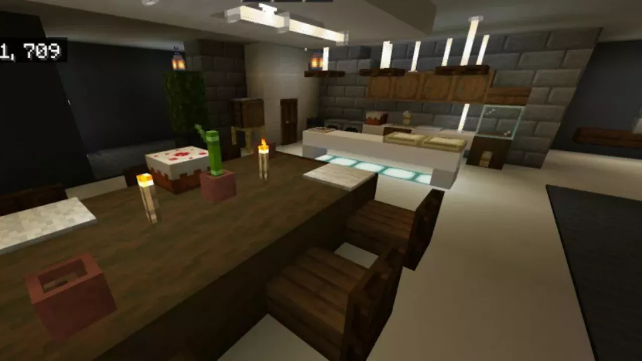 Kitchen from Modern House Map for Minecraft PE