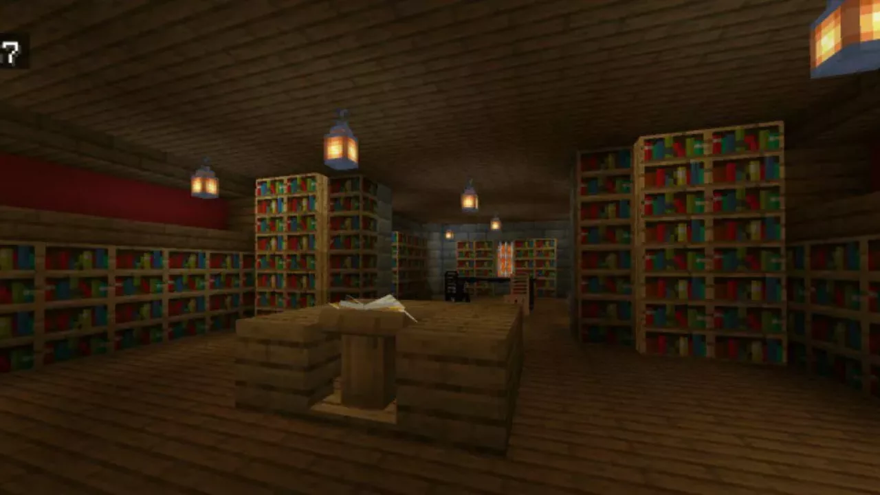 Library from Wizards Tower Map for Minecraft PE