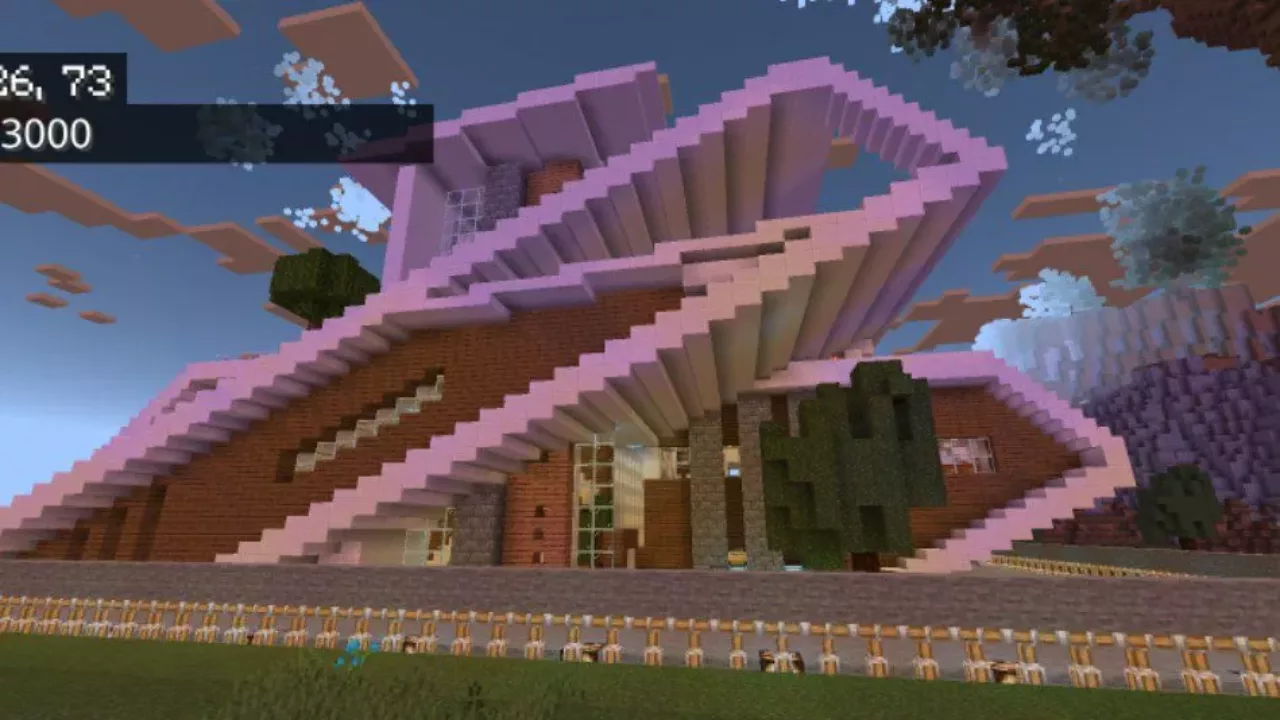 Mansion from Modern House Map for Minecraft PE