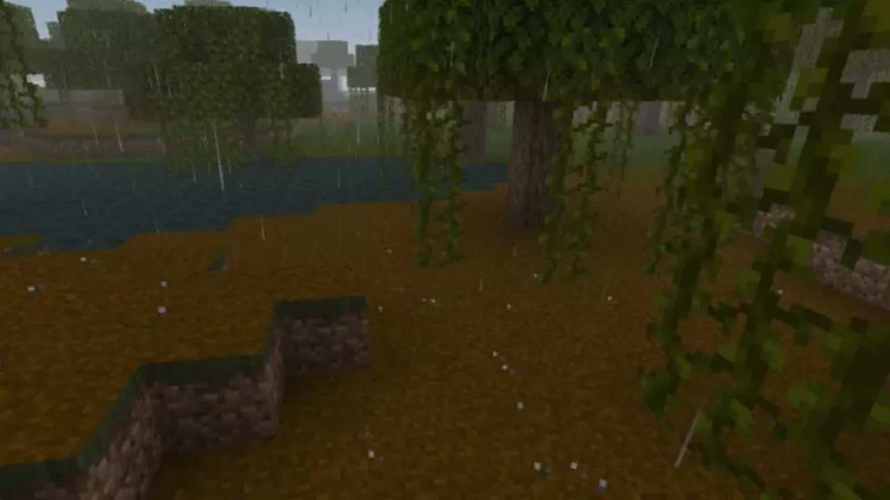 Rain from Render Dragon Shader for Minecraft PE