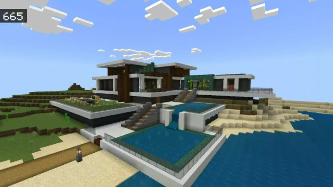 Seaside from Modern House Map for Minecraft PE