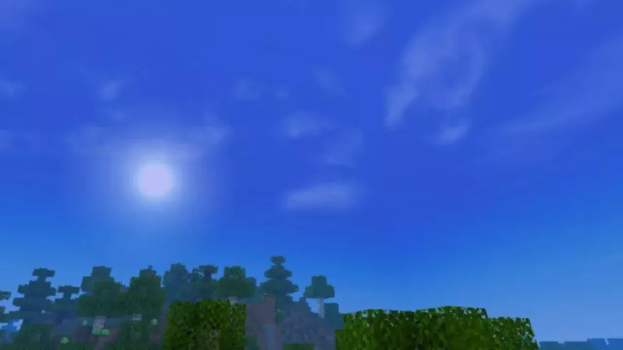 Sky from Render Dragon Shader for Minecraft PE