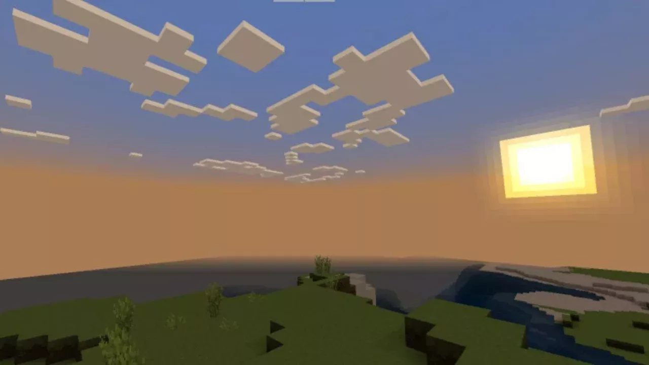 Sunset from Aesthetic Texture Pack for Minecraft PE