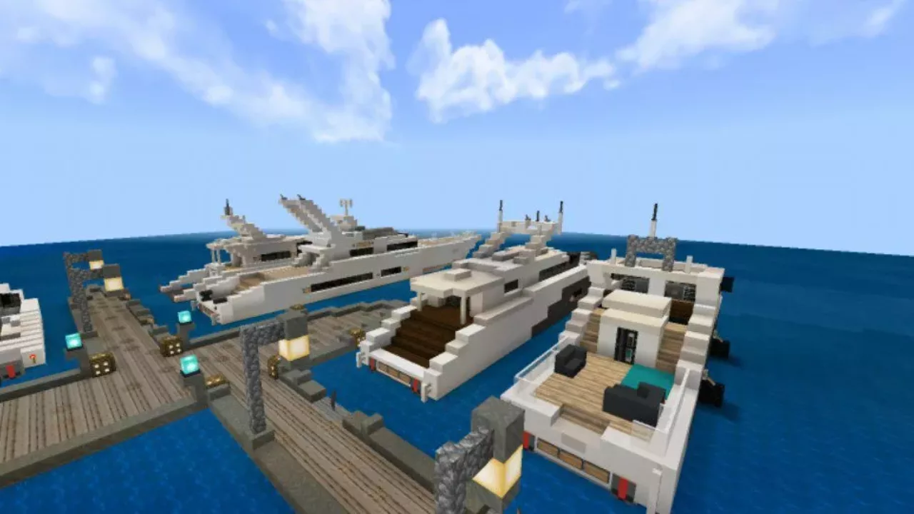 Yachts from Big House Map for Minecraft PE