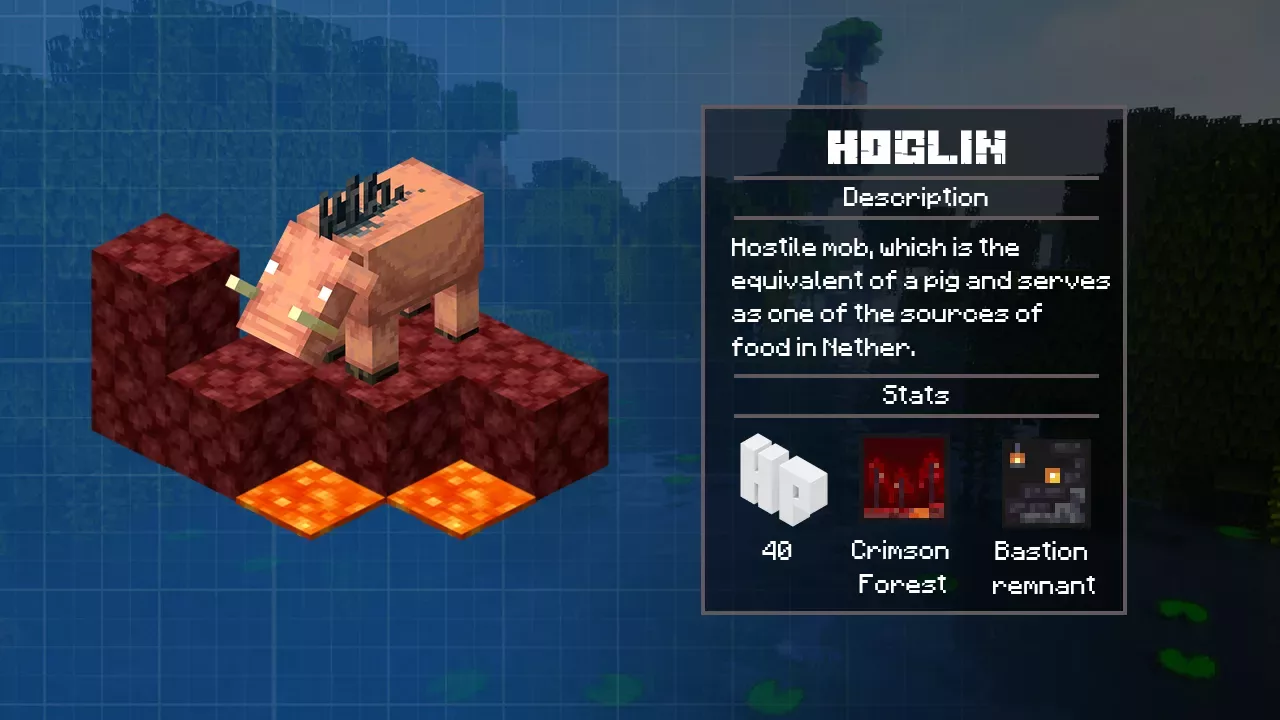 Hoglin from Minecraft PE 1.16