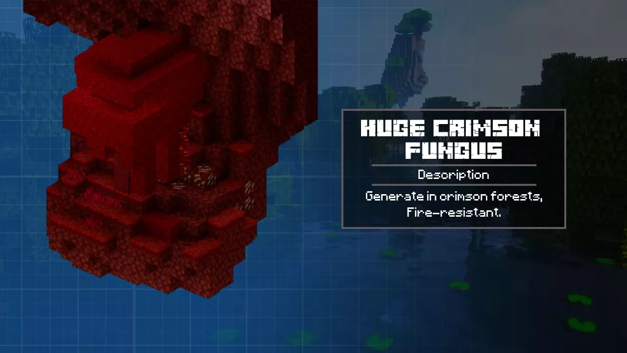 Huge Crimson Fungus from Minecraft PE 1.16