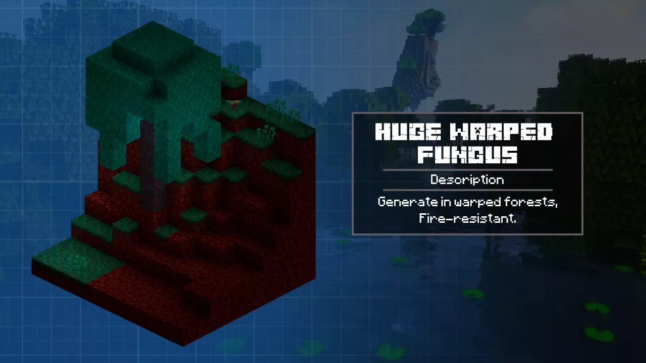 Huge Warped Fungus from Minecraft PE 1.16