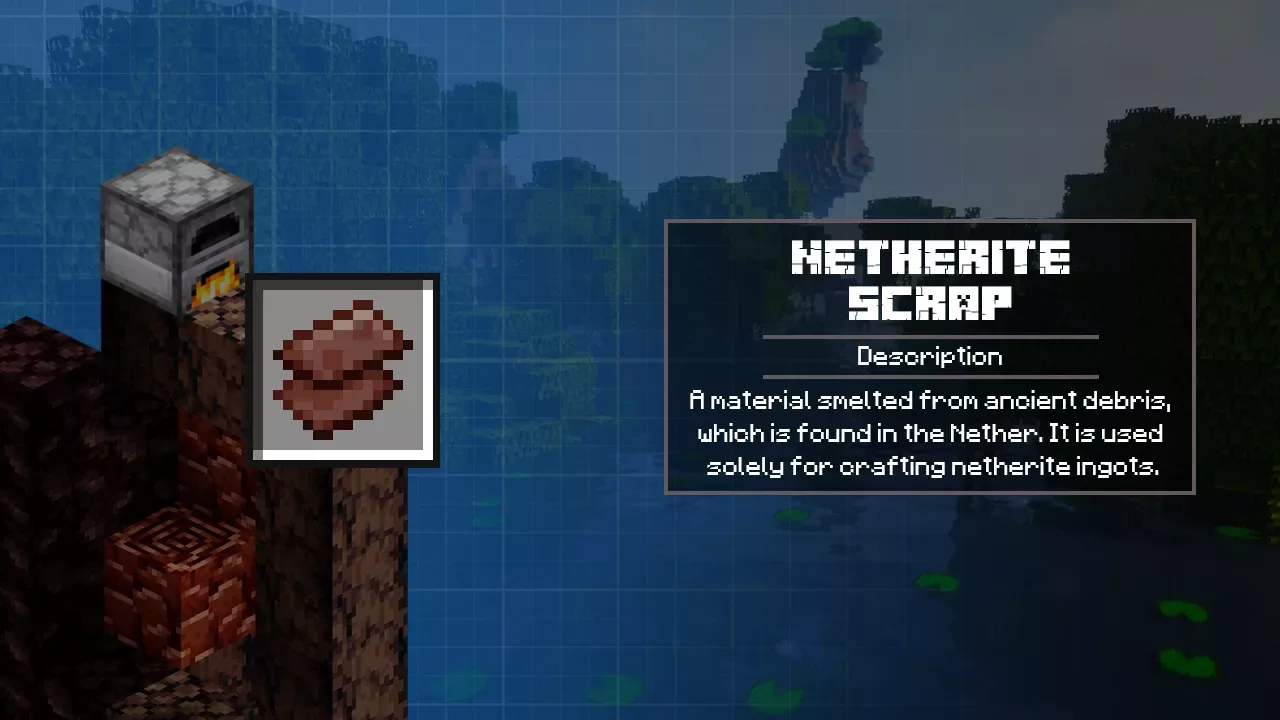 Netherite Scrap from Minecraft PE 1.16