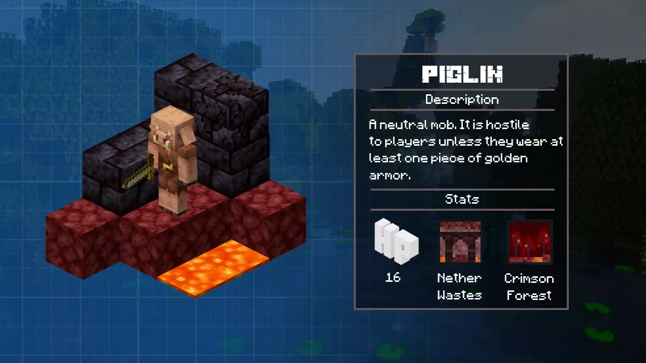 Piglin from Minecraft PE 1.16