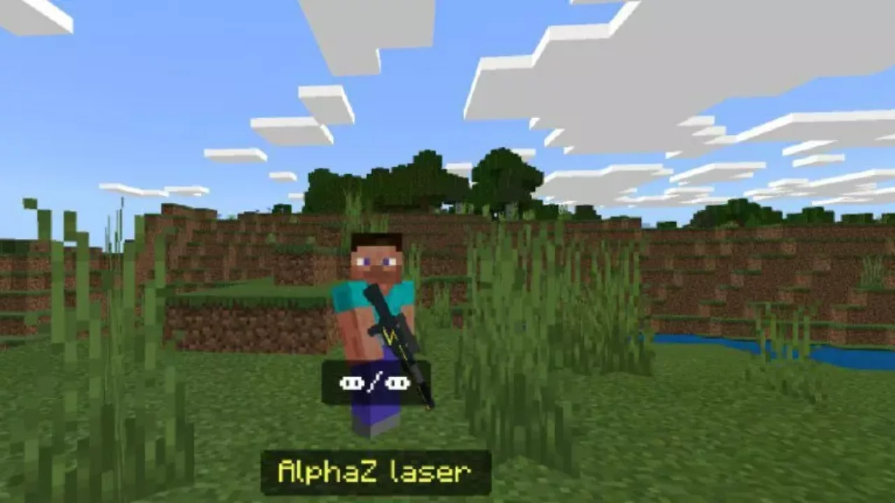 AlphaZ Laser from Military Weapon Mod for Minecraft PE
