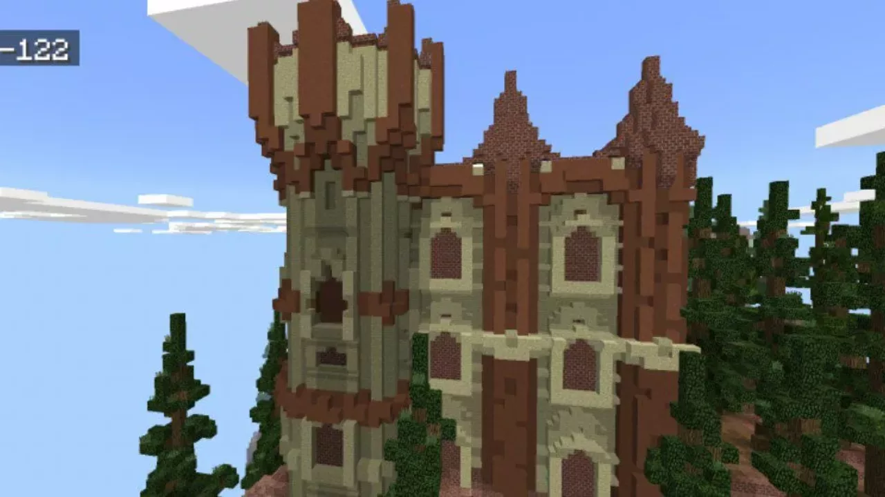 Big Building from Castle Tower Map for Minecraft PE