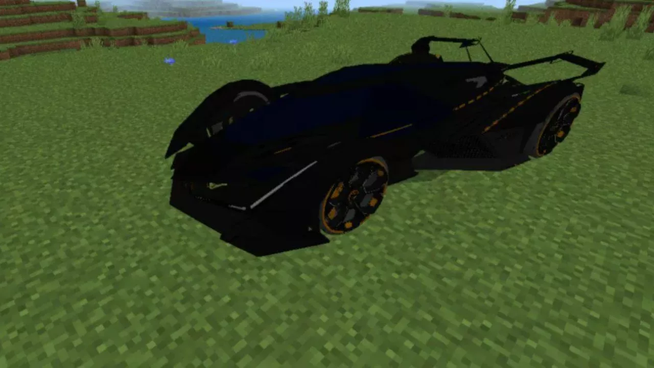 Black Car from Lamborghini Mod for Minecraft PE