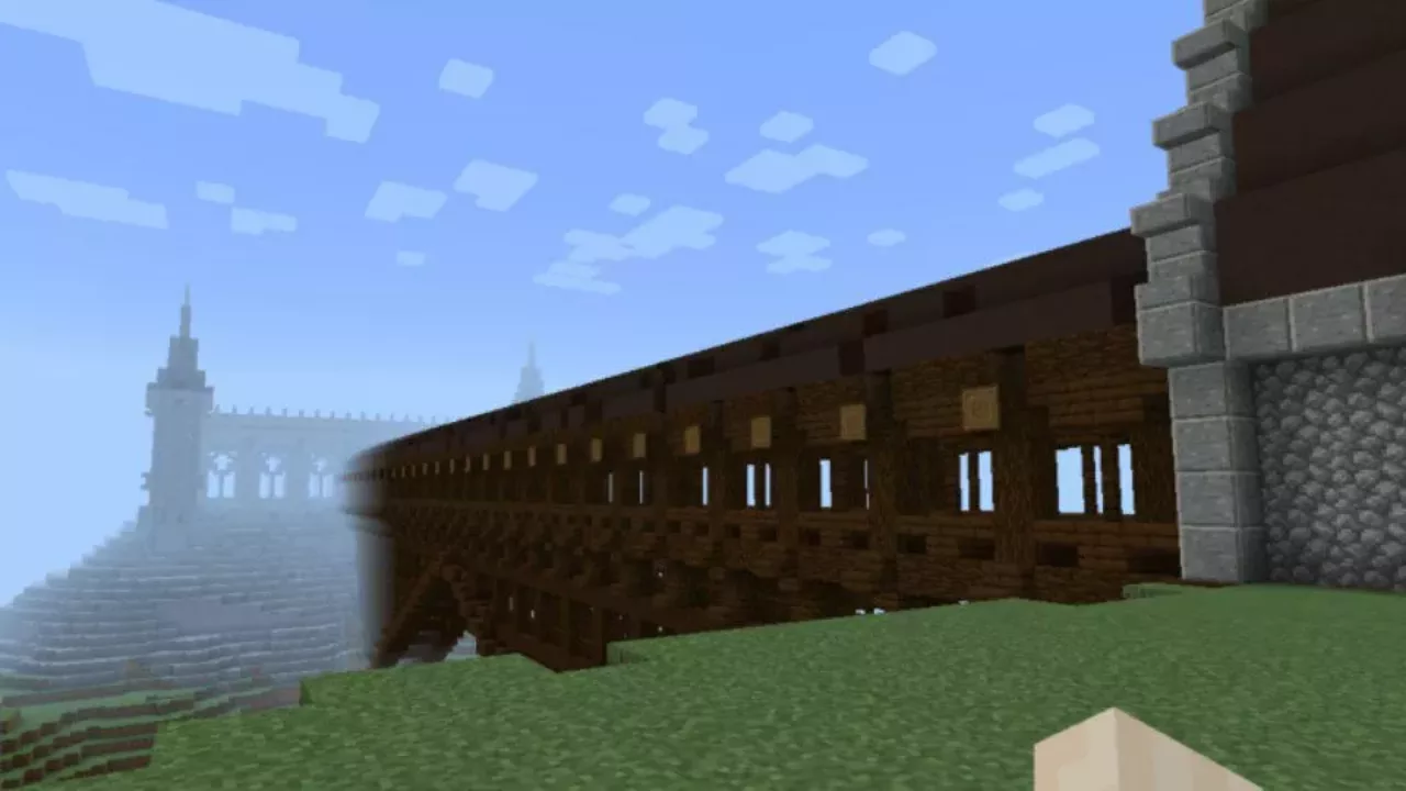 Bridge from Hogwarts Castle Map for Minecraft PE