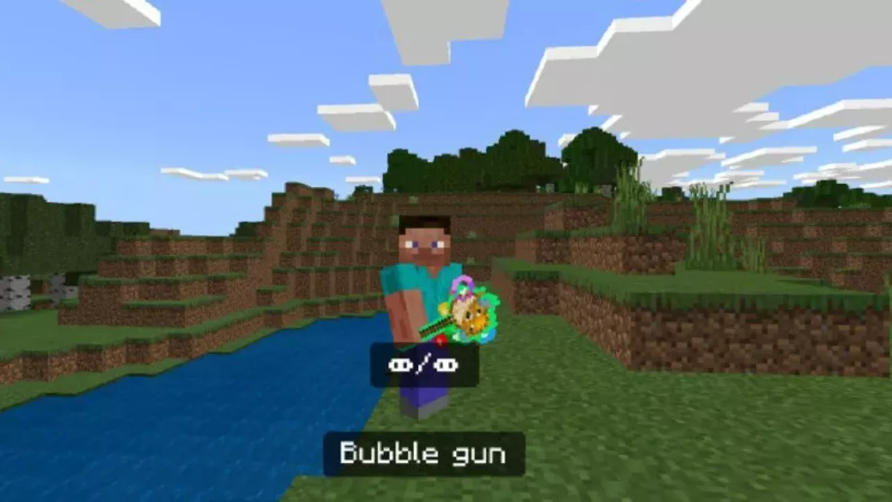 Bubble Gun from Military Weapon Mod for Minecraft PE