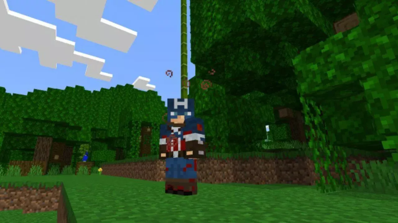 Captain America from Iron Man Mod for Minecraft PE