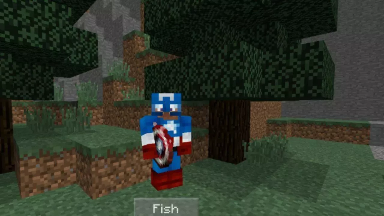 Captain America from Superman Mod for Minecraft PE