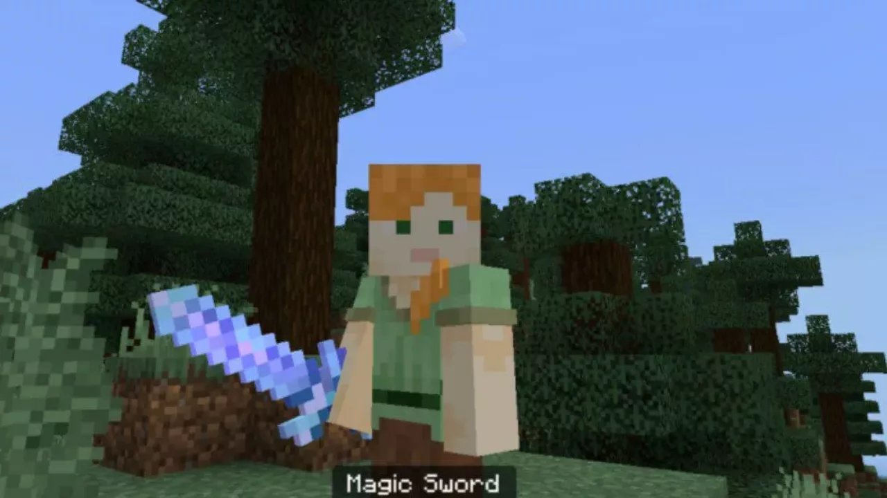 Crystal Sword from Gold Sword Mod for Minecraft PE