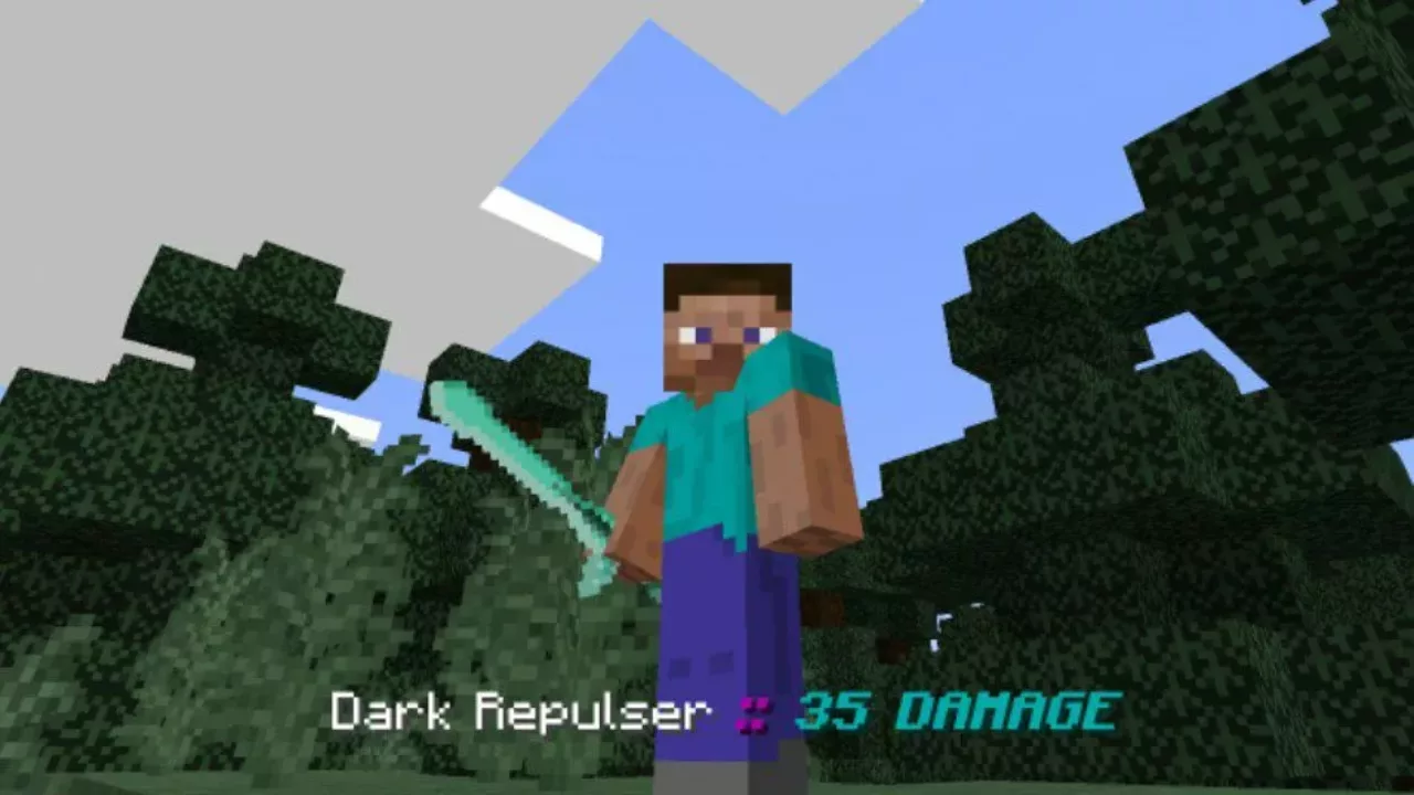 Dark Repulser from How to Craft Sword Mod for Minecraft PE