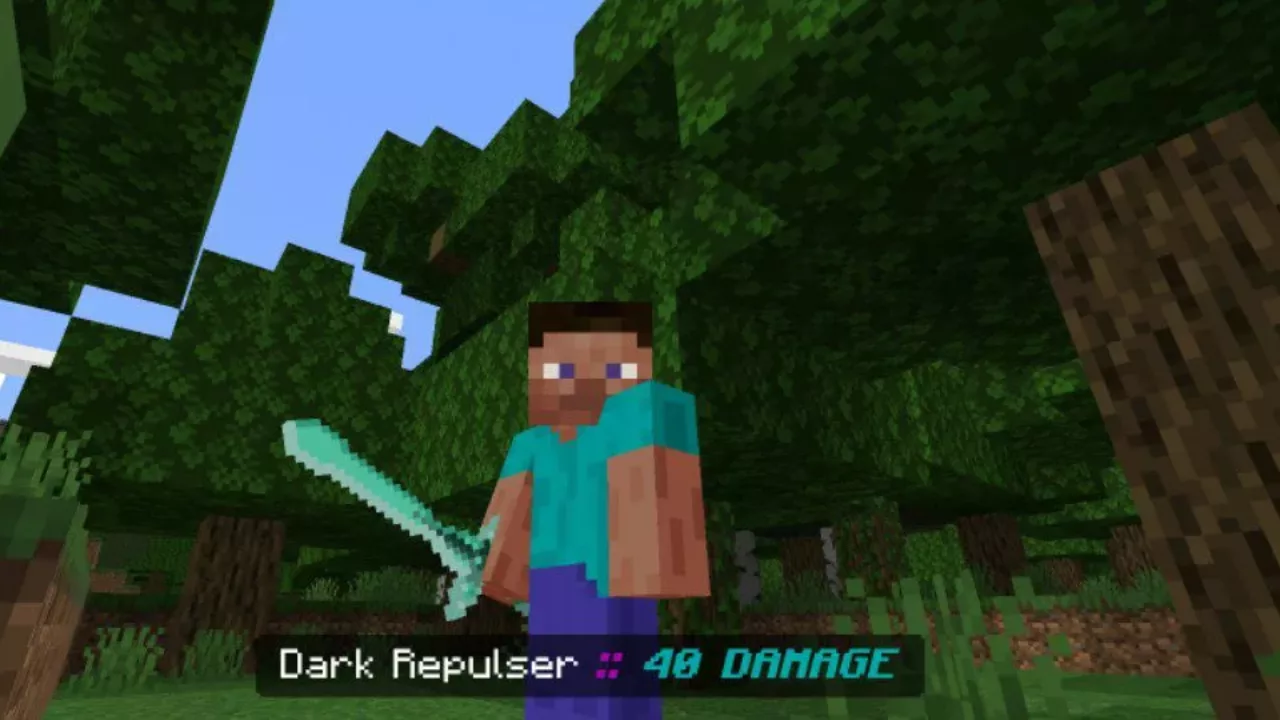 Dark Repulser from Medieval Weapon Mod for Minecraft PE
