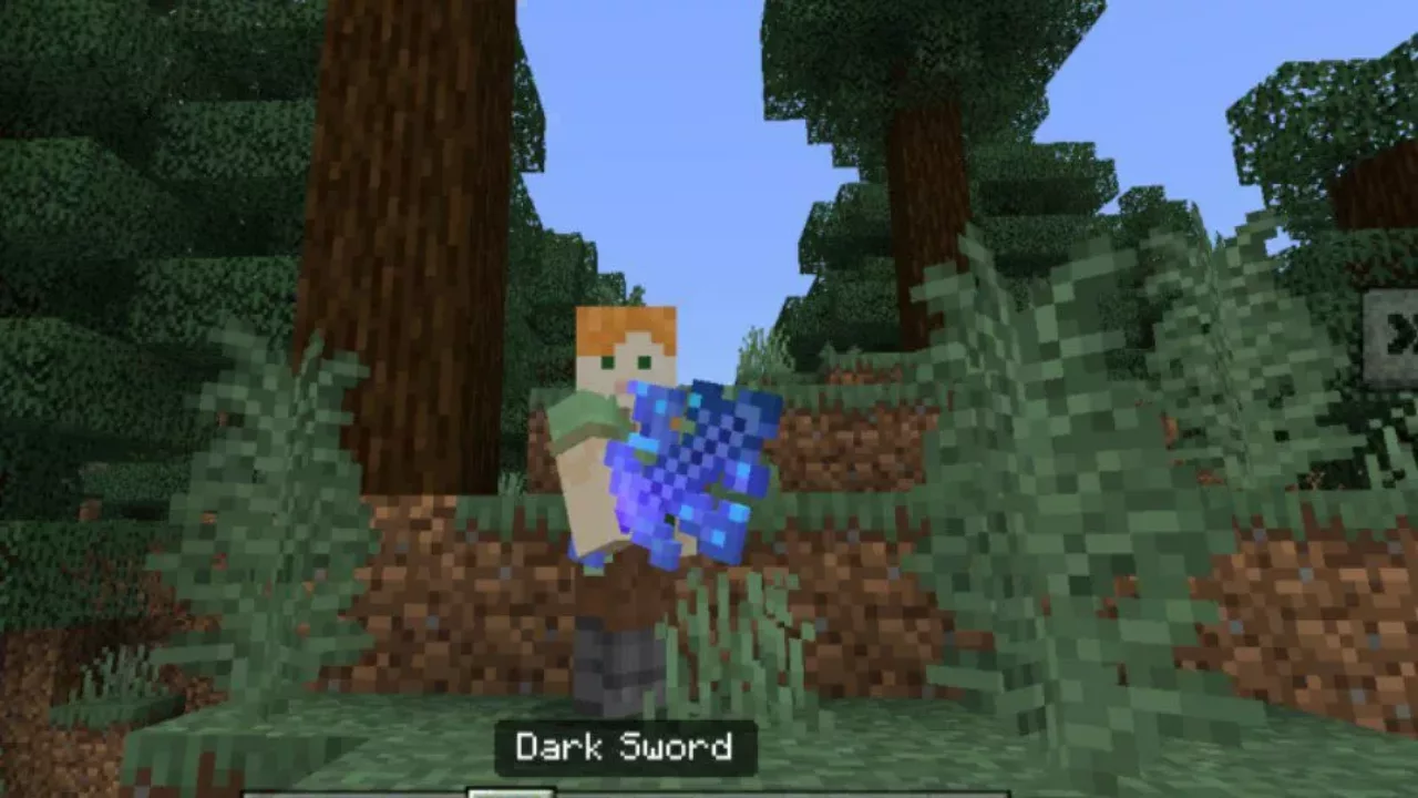 Dark Sword from Gold Sword Mod for Minecraft PE