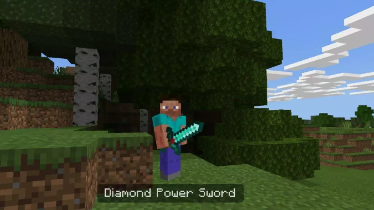 Diamond Power from Best Swords Enchantments Mod for Minecraft PE