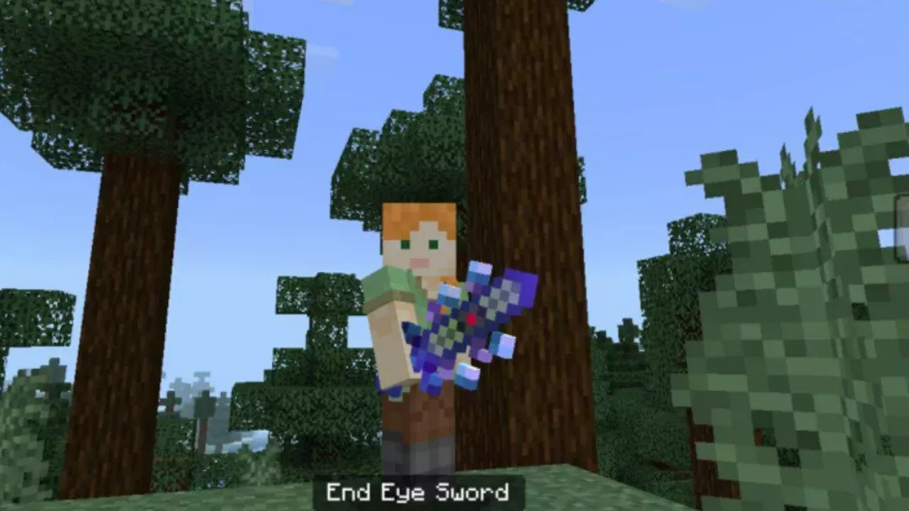 End Eye Sword from Gold Sword Mod for Minecraft PE