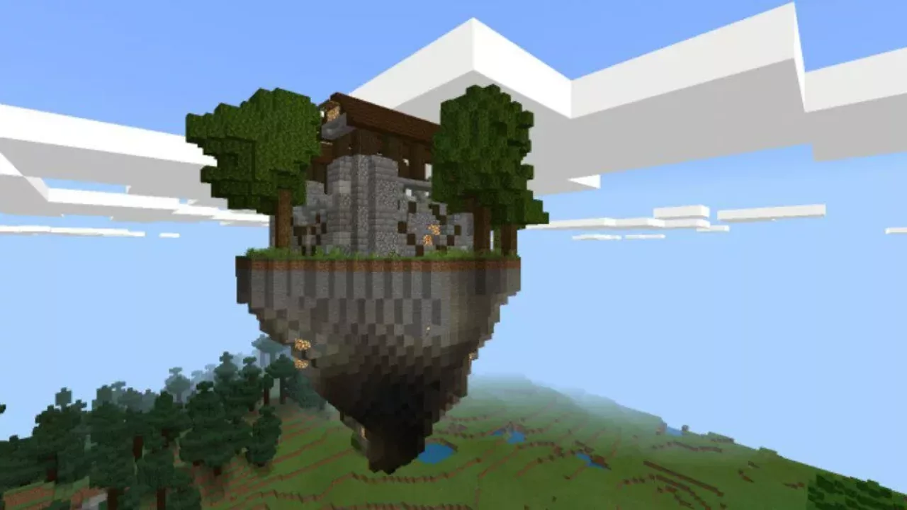 Fantastic Castle from Floating Castle Map for Minecraft PE