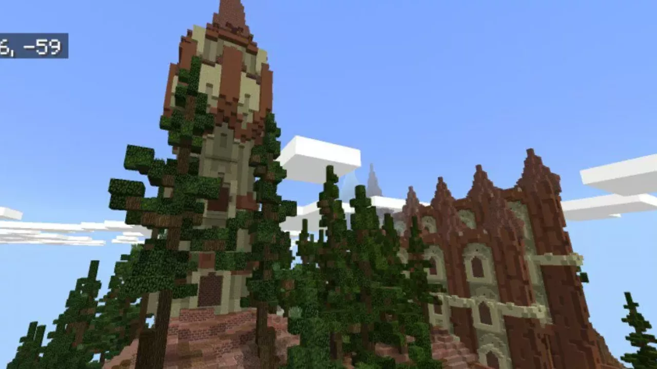 Great Castle from Castle Tower Map for Minecraft PE