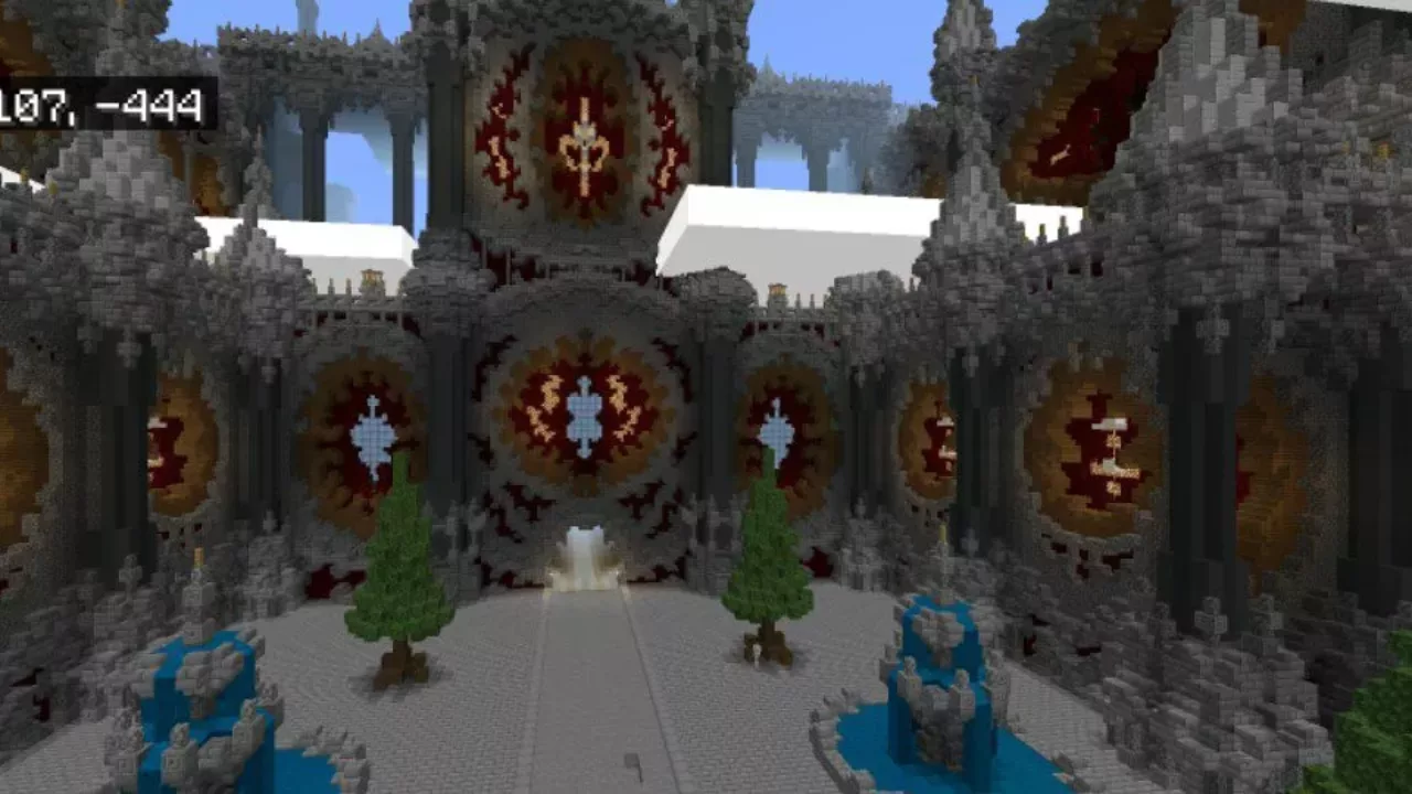 Great Castle from Medieval Castle Map for Minecraft PE