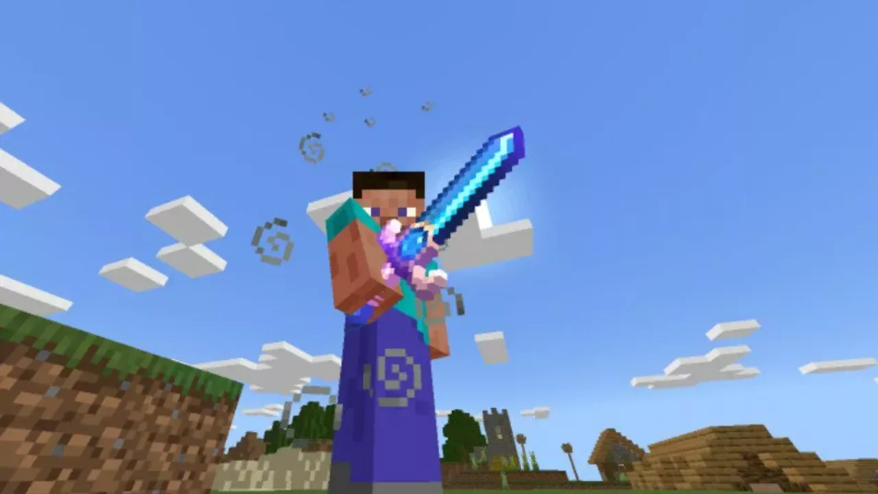Immortality Sword from Foam Sword Mod for Minecraft PE