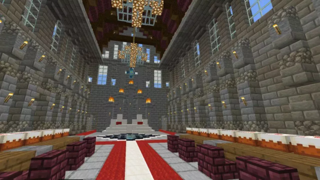 Inside from Castle Tower Map for Minecraft PE
