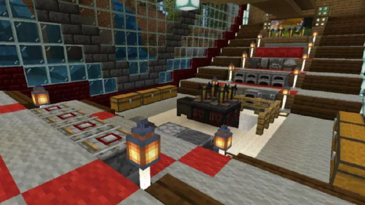 Inside from Mountain Survival House Map for Minecraft PE