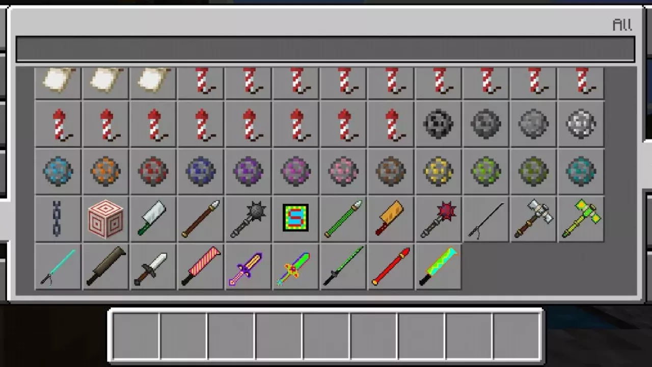 Inventory from Melee Weapon Mod fpr Minecraft PE