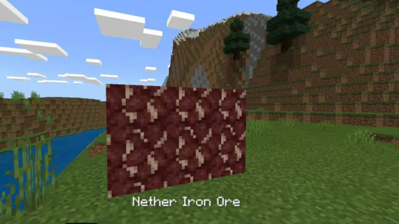 Iron Ore from Nether Ore Mod for Minecraft PE