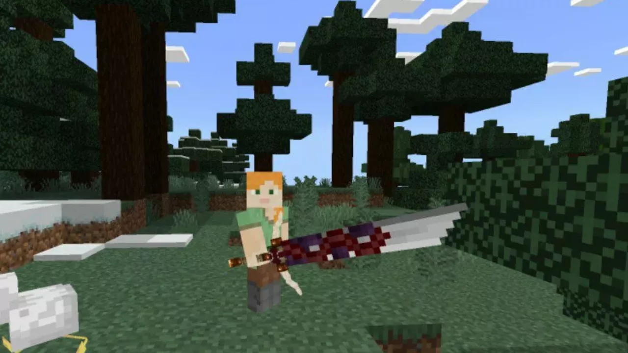Legendeary Weapons from God Sword Mod for Minecraft PE