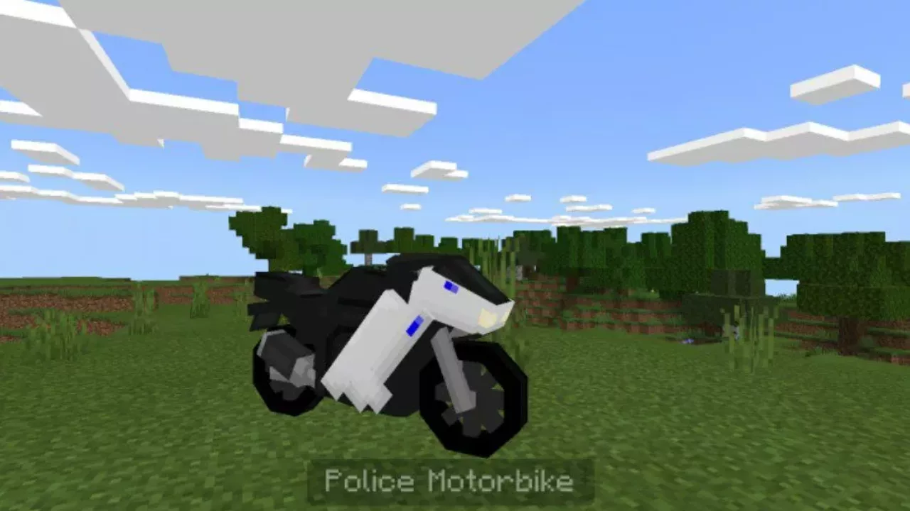 Motorbike from Police Car Mod for Minecraft PE