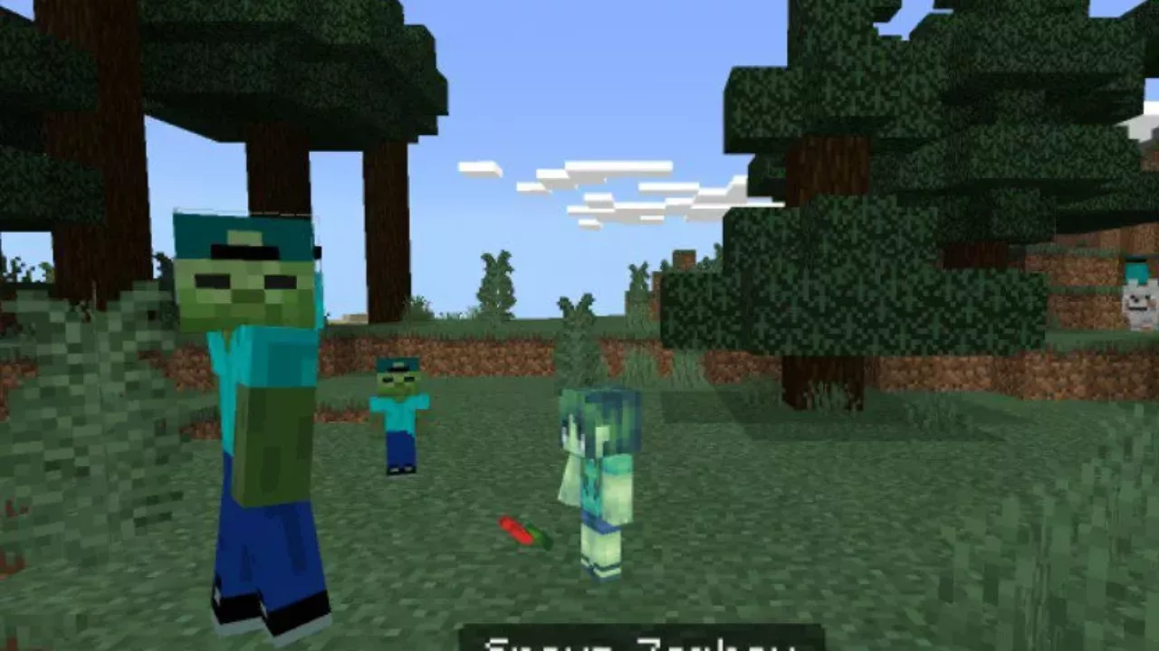 Neutral Zombie from Zombie Toy Mod for Minecraft PE